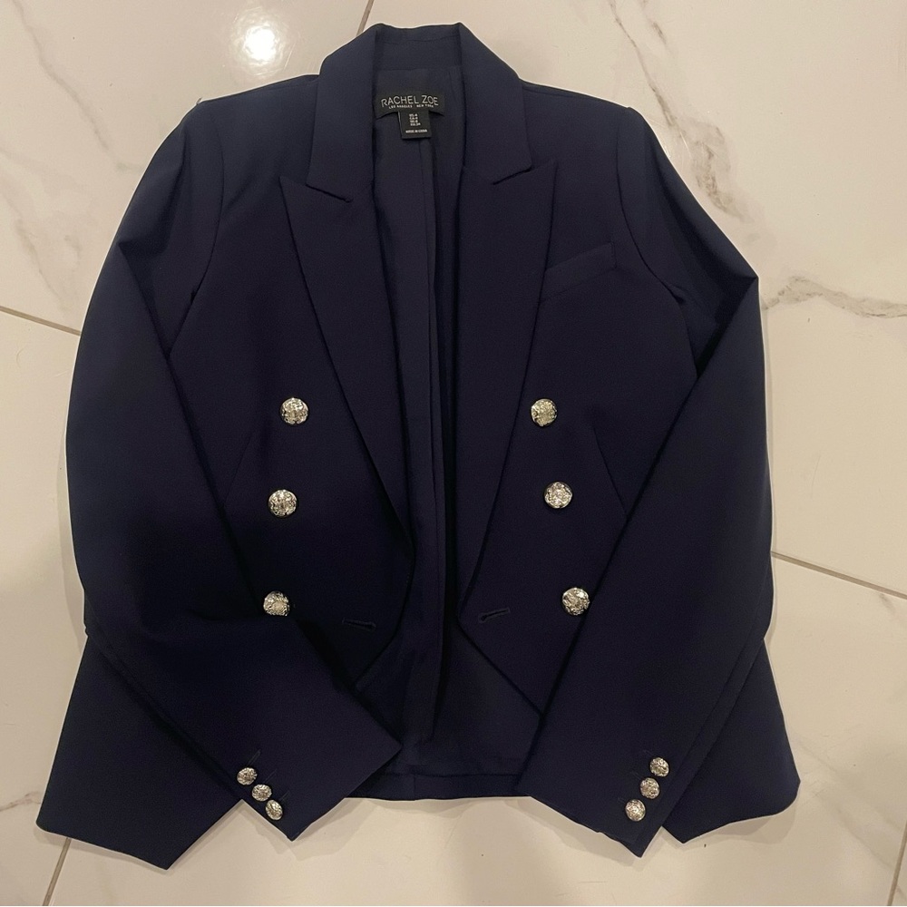 Rachel Zoe Midnight Blue Double-Breasted Blazer